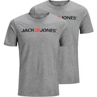 Jack & Jones T-Shirt 2er Pack Logo Tee Crew Neck mit Markenschriftzug