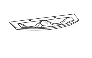 Artiqua 215 Mineralguss-Doppelwaschtisch Weiß, 215-MMDWTR64-1617 215-MMDWTR64-1617