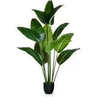 Kunstpalme Künstlicher Bananenbaum mit Topf, Kunstpflanze, Kunstbaum Banane Bananenbaum, PASCH