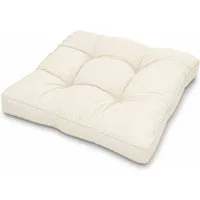 Beautissu Sitzkissen Lounge Kissen Outdoor Beige XLuna, 40x40cm, Sitzkissen Gartenstuhl 10 cm dick Sitzpolster Auflagen für Gartenmöbel