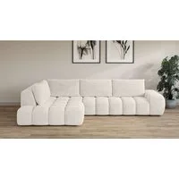 OTTO home Ecksofa AZITA L-Form, XL 296 cm - Designsofa in Bubble-Optik, lose Rückenkissen, traumhafte Steppung