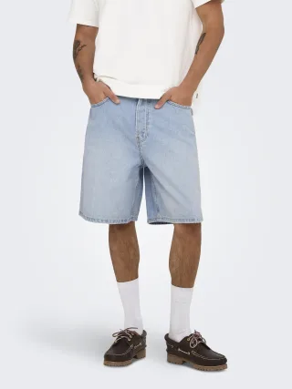 ONLY&SONS - ONSFADE LB 3155 TAI DNM SHORTS NOOS Light Blue Denim - Gr. - S