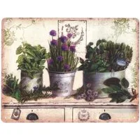 Moritz Metallschild Blechschild Pflanzen und Blumen in Töpfe, (Einzeln), 25 x 33 cm Vintage Retro Deko Schild Metallschild Wandbild Schild