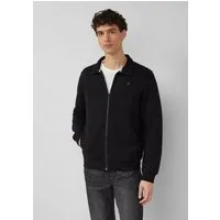 s.Oliver Sweatjacke Sweatshirt Jacke Sweatshirt-Jacke mit Stehkragen und Eingrifftaschen