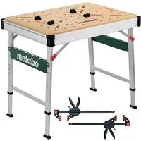 metabo Werkbank Multifunktionstisch MWB 100 Arbeitstisch mit Lochplatte, (Set, 9-tlg)