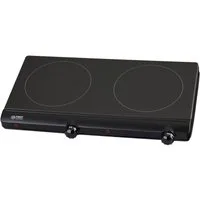 TZS FIRST AUSTRIA Doppelkochplatte 2500W, Infrarot, einstellbare Thermostatsteuerung, Glaskeramik, 2x150 mm Kochzonen, Überhitzungsschutz, manuelle Bedienung