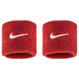 Nike - "Classic" Armband, Swoosh (2er-Pack) (Rot/Weiß)