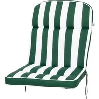 KETTtex Sesselauflage Niederlehner Alicante 2154 grün-weiß Blockstreifen 100x50x7 cm KETTtex
