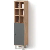 Livinity® Midischrank Fucino, Anthrazit, 30 x 130.6 cm große Tür (1-St)