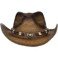 FoxOutdoor Strohhut Strohhut, "Tennessee", mit Hutband, braun-schwarz