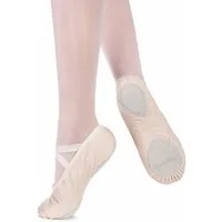 tanzmuster Ballettschuhe Toni aus Leder mit geteilter Ledersohle Tanzschuh Ballettschläppchen für Mädchen
