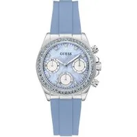 Guess Multifunktionsuhr VICTORIA GW1038L1, Quarzuhr, Armbanduhr, Damenuhr, Silikonarmband, analog, Wochentag, Tag