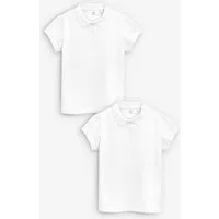 Next Poloshirt Kurzärmelige Polohemden aus Baumwolle im 2er-Pack (2-tlg)