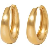 KARMA Paar Creolen Edelstahl Gold Ohrringe 2,2 cm Damenohrringe (wasserfest hypoallergen, Damencreolen Edelstahlcreolen vergoldet), Ohrschmuck Kreolen Damenschmuck