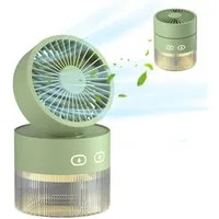FELIXLEO Handventilator Tischventilator mit Wasserkuehlung Nebel 3 Modi Nachtlicht USB