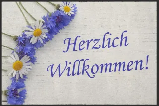 Fussmatte Herzlich Willkommen 10084 | Größe: 100 cm x 150 cm
