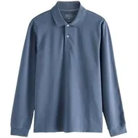 Next Langarm-Poloshirt Regular Fit Lärmeliges Pikee-Poloshirt (1-tlg)
