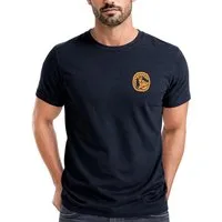 Neverless Print-Shirt Herren T-Shirt Print Logo Badge Landschaft Natur Berge Wandern mit Print