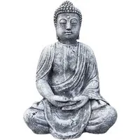 Stone and Style Gartenfigur Frostfeste Steinfigur großer Buddha Shiva