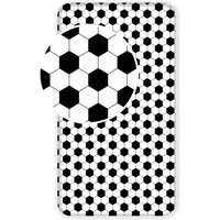Jerry Fabrics Kinderbettwäsche Fußball Spannbetttuch Spannbettlaken Bettlaken mit Gummizug 90X200cm