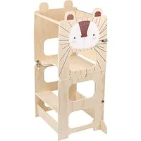 JEOBEST Stehhilfe Kleinkindturm, Lernturm, Stehturm, 3-in-1-Küchenhocker, (1 St, Holz, Klappbar) Helfer mit Kreidetafel