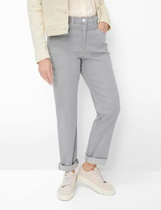 Raphaela by Brax Damen Five-Pocket-Hose Style CAREN NEW VERY LIGHT GREY,SLIGHTLY USED, denim hellgrau, Gr. 36K