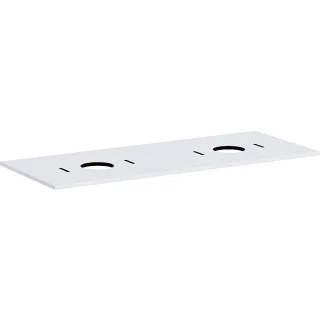 hansgrohe Xilesa E Konsole 54280700 1375x550mm, ohne Hahnloch, 2 Ausschnitte, mattweiß