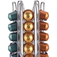 Cheffinger Kapselhalter Kaffeekapsel Ständer drehbar für 48 Kapseln kompatibel mit Nespresso