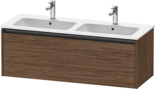 Duravit Ketho.2 Waschtischunterbau wandhängend Nussbaum dunkel Matt 1280x480x440 mm - K2506602121000 K25066021210000