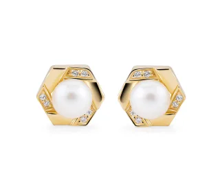 Orphelia 'Aliva' Damen Ohrstecker aus 925er Sterlingsilber - Gold ZO-7469/G