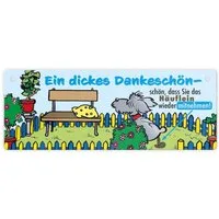 speecheese Metallschild Dankeschön Hundeklo Metallschild L in 10 5x28cm als Hinweis für den