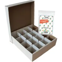 collect-it.de MY HOME OF CARDS + TOYS Sammelkarte 2 Riesen Deck-Boxen Aufbewahrung (weiß) 16 Fächer für TCGs +Sleeves