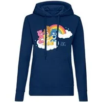 Blondie & Brownie Hoodie Damen Glücksbärchis Care Bears Hab-Dich-lieb Bärchis Wolkenland Damen Hoodie Glücksbärchis Wolkenland Motiv Baumwollmix Regular Fit
