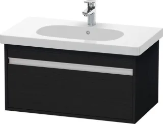 Duravit Ketho Waschtischunterbau wandhängend Eiche Schwarz Matt 800x455x410 mm - KT666701616 KT666701616