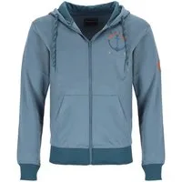 Wattlöper Kapuzensweatjacke 62566 Herren Sweatjacke mit Stickerei Anker im Kreis-Design und "MOIN" Kapuzenjacke mit Reißverschluss & Eingrifftaschen, mehrfarbige Kordel