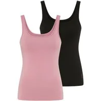 HUGO Tanktop (2-tlg) Rundhals