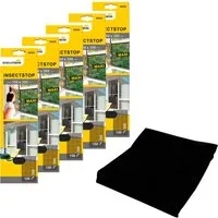 SCHELLENBERG Fliegengitter-Gewebe Maxi für große Fenster, (Packung, 5-St), Insektenschutz und Mückenschutz, 150 x 300 cm, anthrazit und weiß