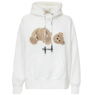 Palm Angels Kill The Bear Weißer Kapuzenpullover