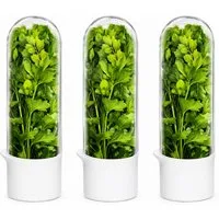 R2 Invest Frischhaltedose Kräuterbehälter für Kühlschrank 3er Set, (3-tlg)