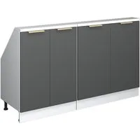 Vicco Kommode Rion, Anthrazit-Gold, 140 cm 2er Set (2 St)
