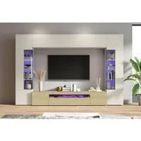 OTTO home Wohnwand New Egypt, (4-St., Breite 290cm), bestehend aus 2 Stauraumvitrinen, 1 Lowboard, 1 Hängeschrank