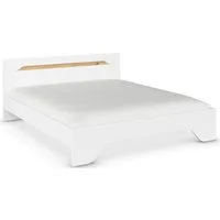 OTTO home Bett Doppelbett Holzbett Futonbett AGORDO (Liegefläche: 180x200 cm), mit stilvoller Kopfteil-Absetzung in Eiche Artisan MADE IN GERMANY
