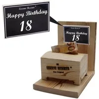 Eiserne Reserve® Geschenkbox Happy Birthday 18 - Eiserne Reserve Geldbox - Geburtstag Geldgeschenk