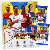 Topps Sammelkarte Topps Match Attax Karten Champions League Extra 2023-2024 - 1 Mappe +, Booster