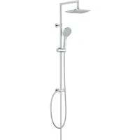 Vereg Duschsystem Salina, Duschsäule in Chrom inkl. Kopf- und Handbrause, Kopfbrauseset