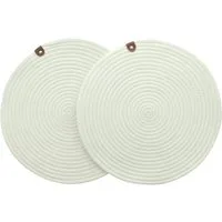 Home-trends24.de Platzset Platzmatte weiß Platzdeckchen Tischset 2er-Set