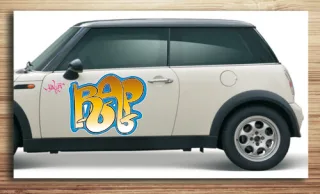 Aufkleber fürs Auto, Autoaufkleber Graffiti Style "Rap Aufkleber"