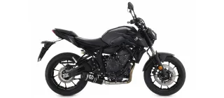 Sport Auspuff Komplettanlage Arrow Thunder BLACK Yamaha MT-07 Bj.2021-2024 RM33/RM46 EURO5 /Kat+ABE