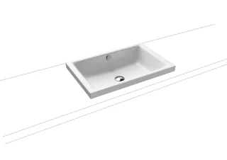 Kaldewei Aufsatzwaschtisch Puro, Modell 3173 mit Überlauf 600x385, 908906003711 908906003711