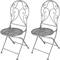 HTI-Living Gartenstuhl Gartenstuhl 2er-Set Lani Grau (Set, 2 St)